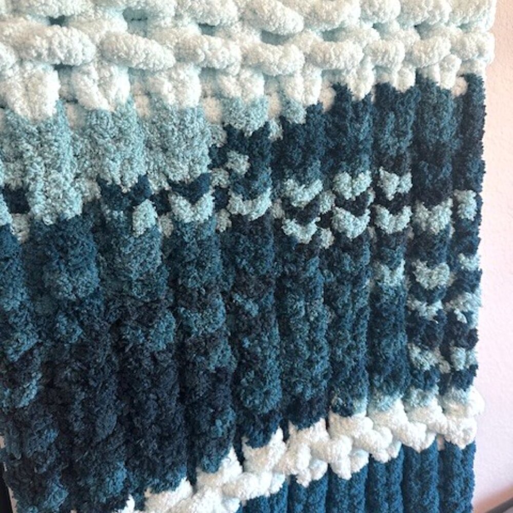 Handmade Ultra Soft Chenille Chunky Knit Throw - Picture 8 of 12